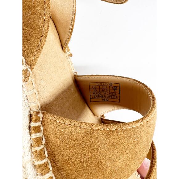 Soludos Womens Como Platfrom Wedge Walnut Brown Sandal Shoes NWT Size 10 - Picture 6 of 8